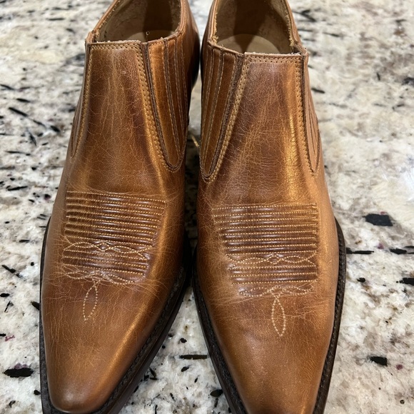 Lucchese Brown Cowboy Western Boots - Picture 1 of 8